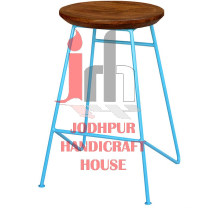 Blue Iron Stool